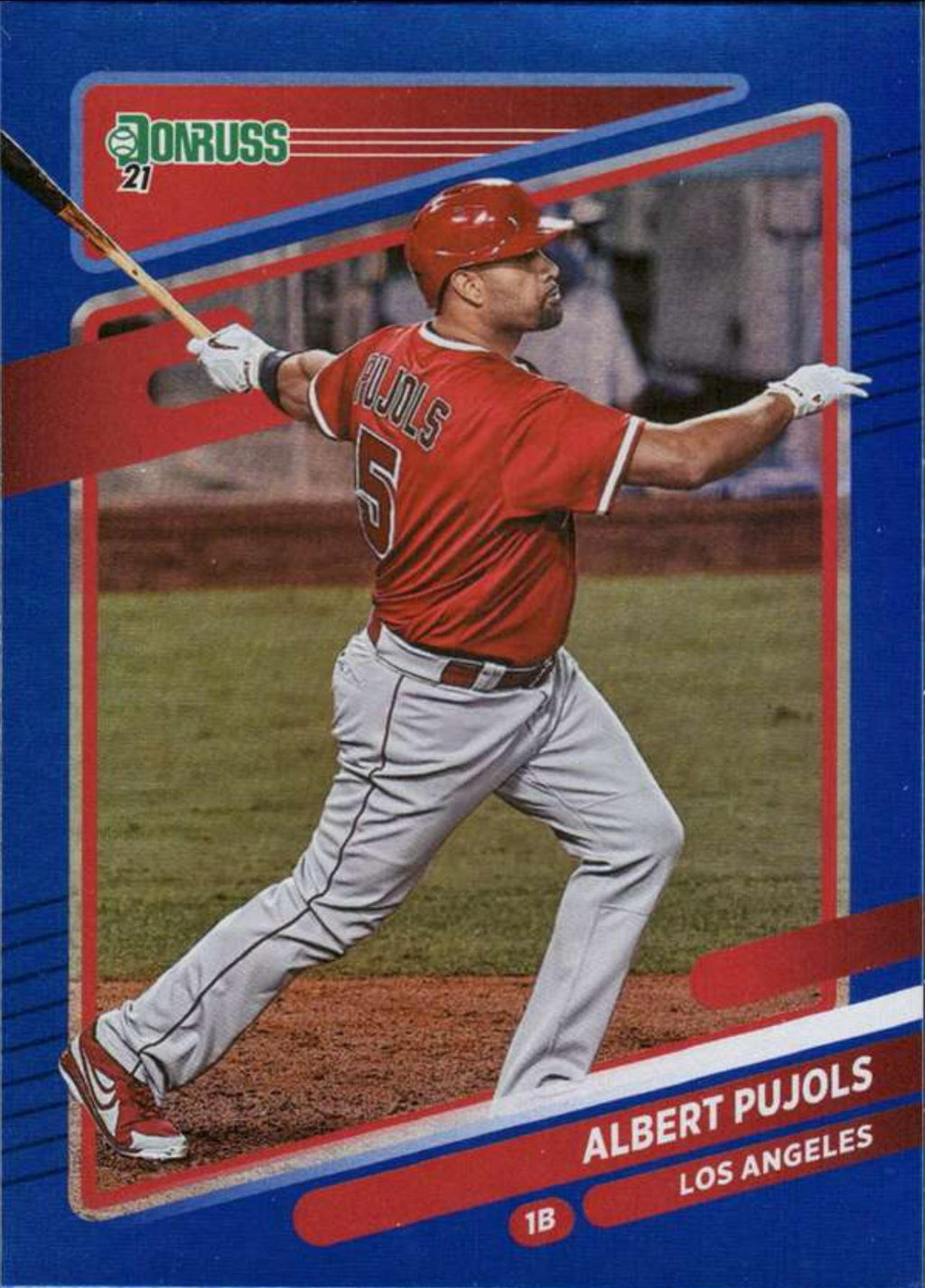 2021 Donruss Holo Blue #70 Albert Pujols Los Angeles Angels
