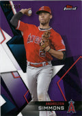 2018 Finest Purple Refractor #48 Andrelton Simmons #/250 Los Angeles Angels