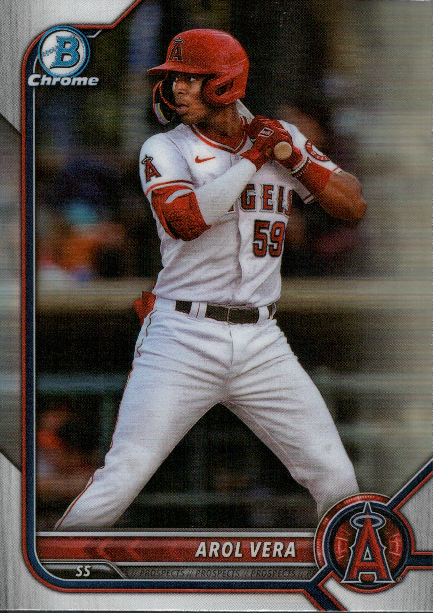 2022 Bowman Draft Chrome Refractor #BDC-46 Arol Vera Los Angeles Angels