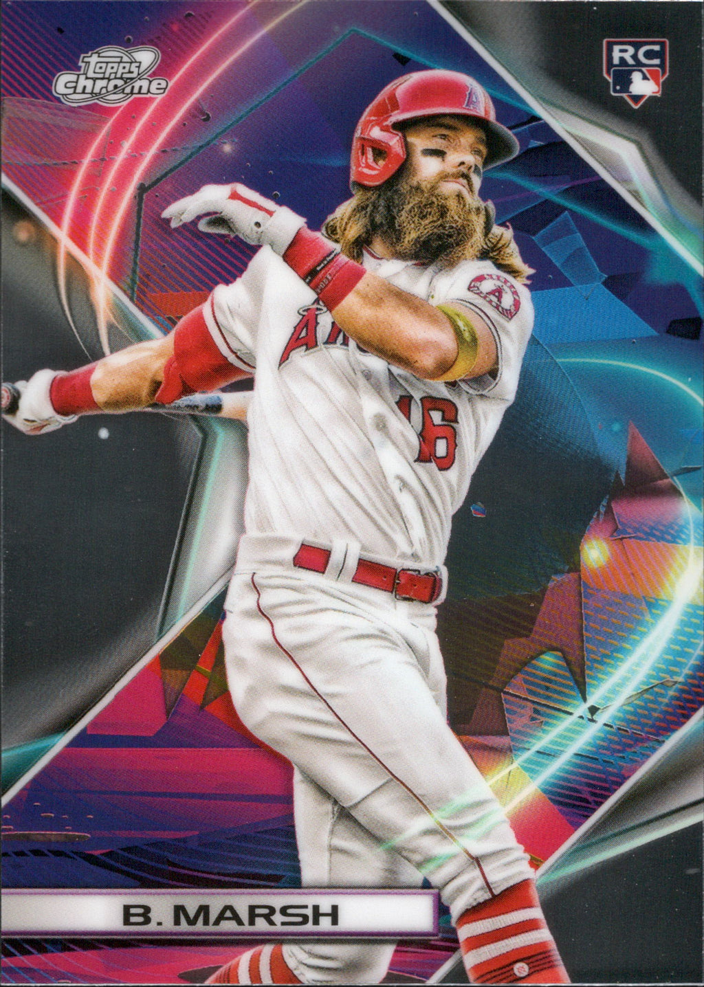 2022 Topps Chrome Cosmic #130 Brandon Marsh RC Los Angeles Angels