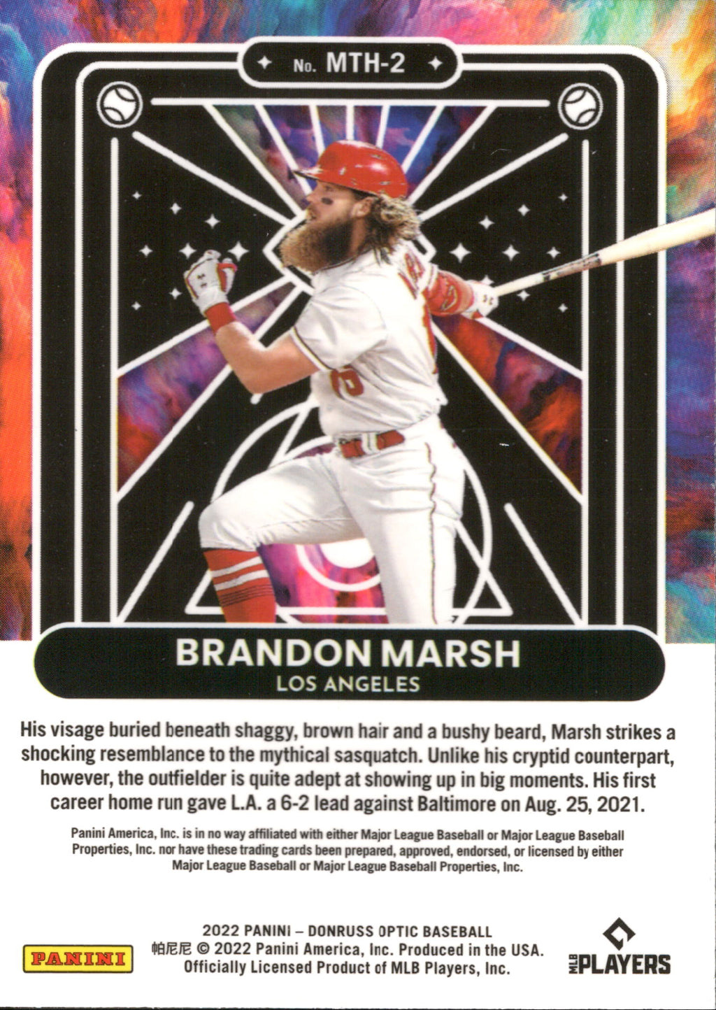 2022 Donruss Optic Mythical #MTH-2 Brandon Marsh Los Angeles Angels