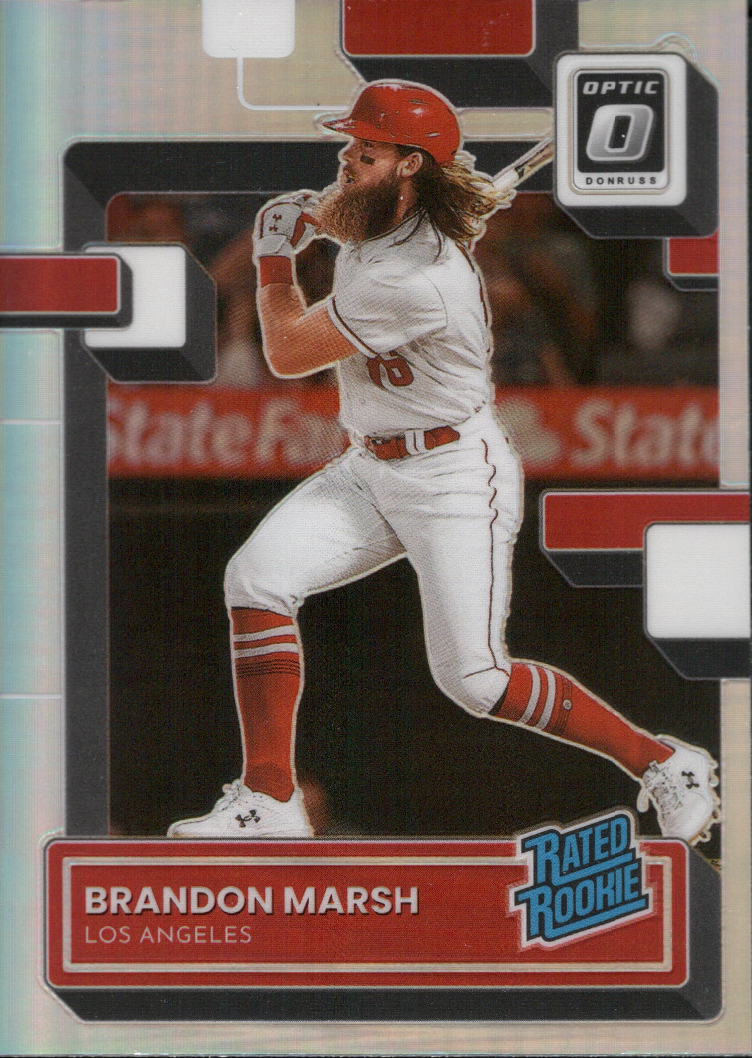 2022 Donruss Optic Holo Prizm #41 Brandon Marsh RC Los Angeles Angels
