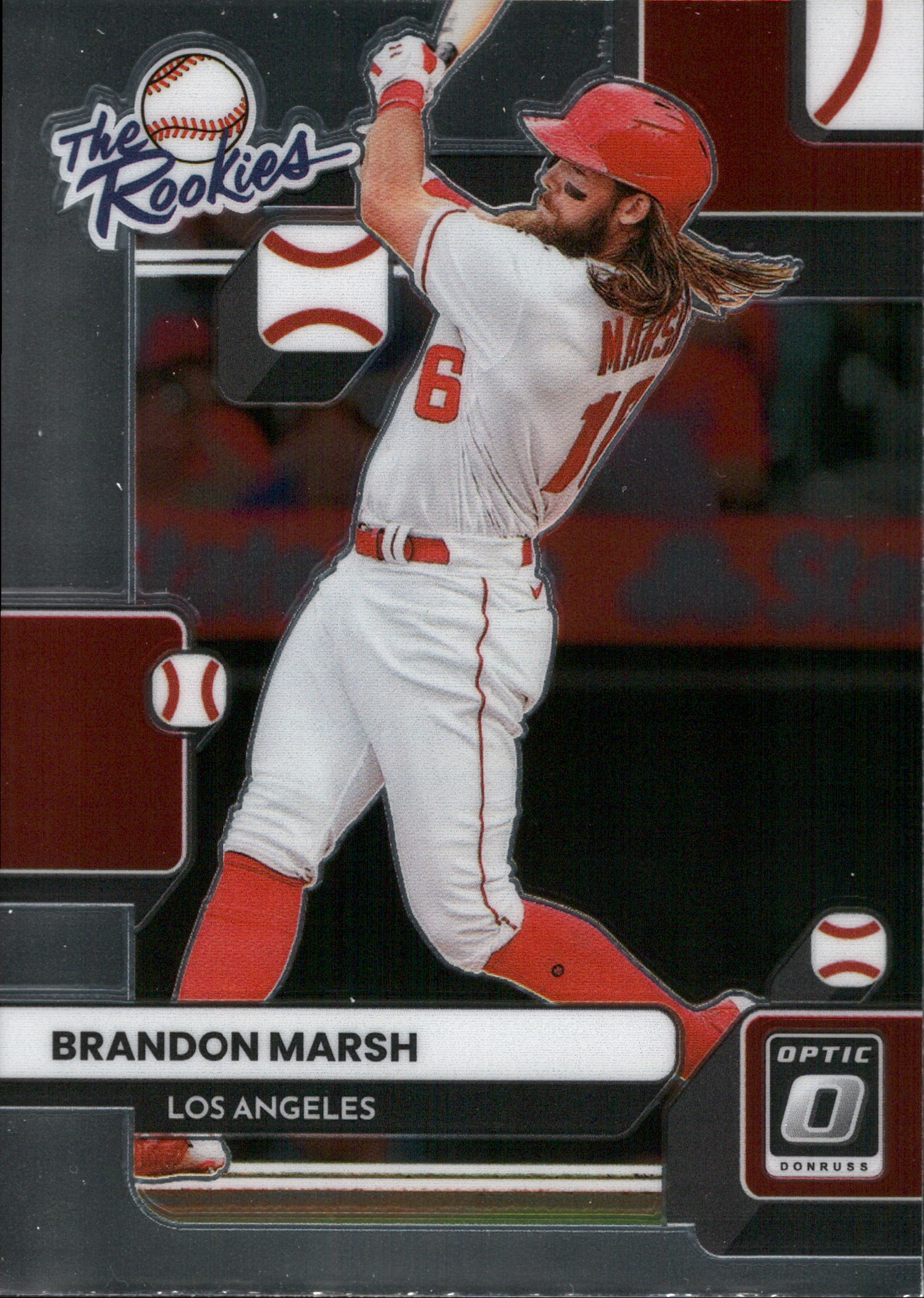 2022 Donruss Optic The Rookies #TR-8 Brandon Marsh Los Angeles Angels
