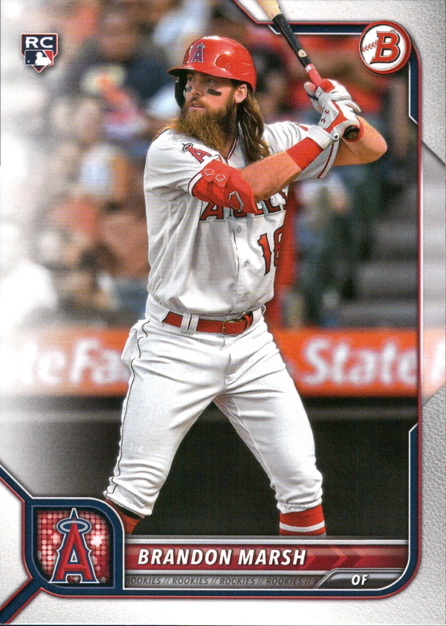 2022 Bowman #81 Brandon Marsh RC Los Angeles Angels