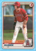 2020 Bowman Draft Sky Blue #BD-103 David Calabrese ,#/499 Los Angeles Angels