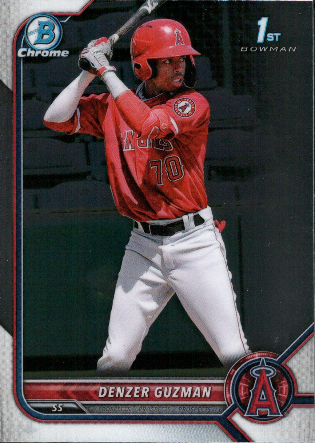 2022 Bowman Chrome Prospects #BCP-138 Denzer Guzman Los Angeles Angels