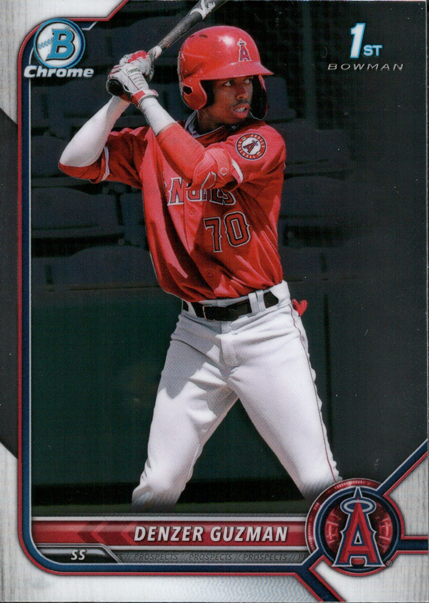 2022 Bowman Chrome Prospects #BCP-138 Denzer Guzman Los Angeles Angels