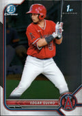 2022 Bowman Chrome Prospects #BCP-123 Edgar Quero Los Angeles Angels