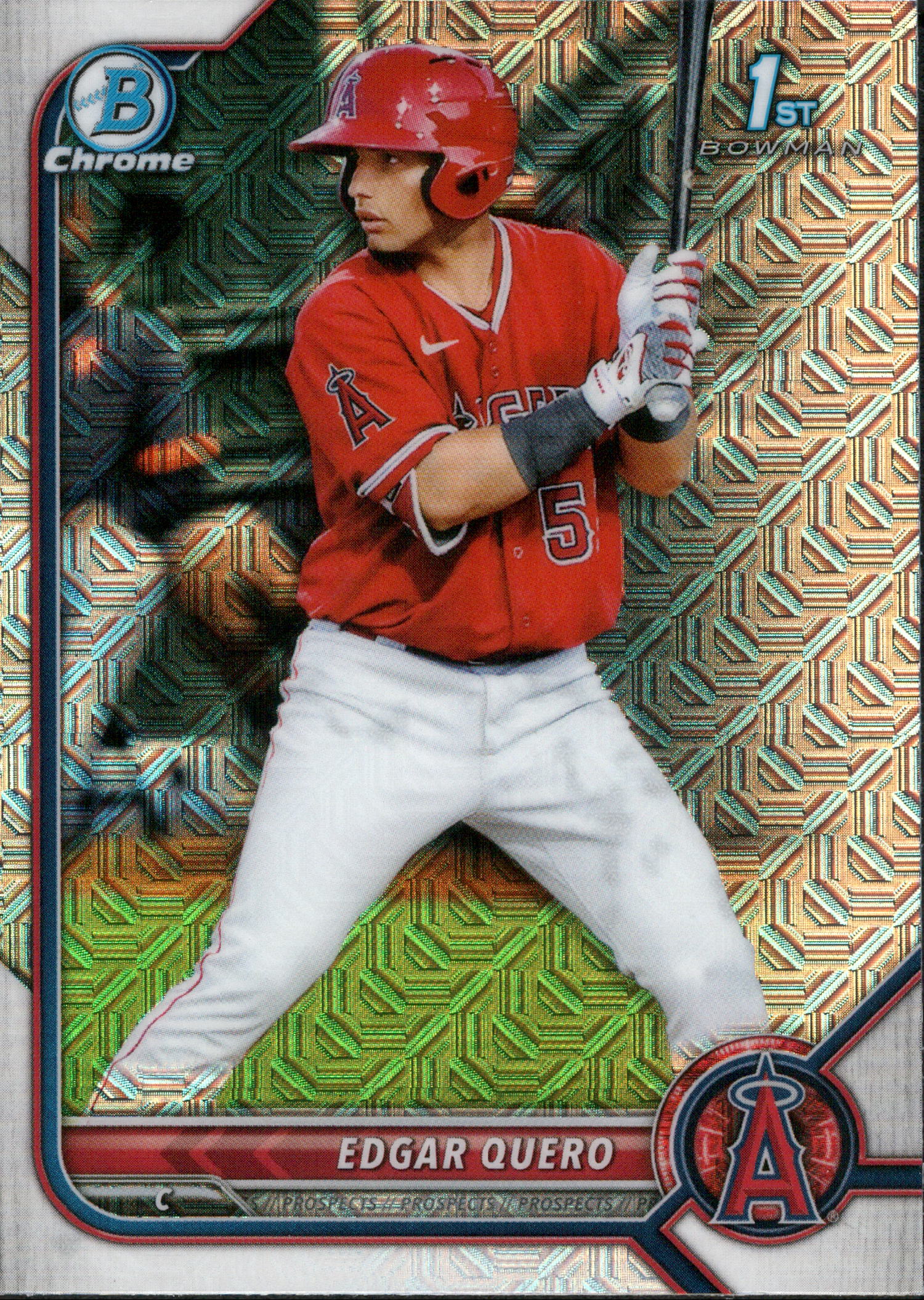 2022 Bowman Chrome Prospects Mojo Refractors #BCP-123 Edgar Quero Angels
