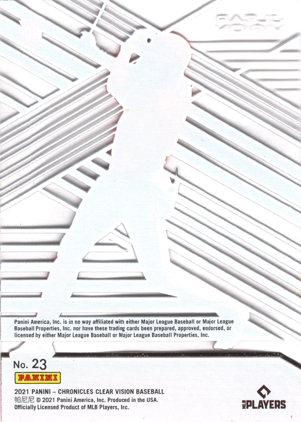 2021 Panini Chronicles Clear Vision #23 Jo Adell RC Los Angeles Angels