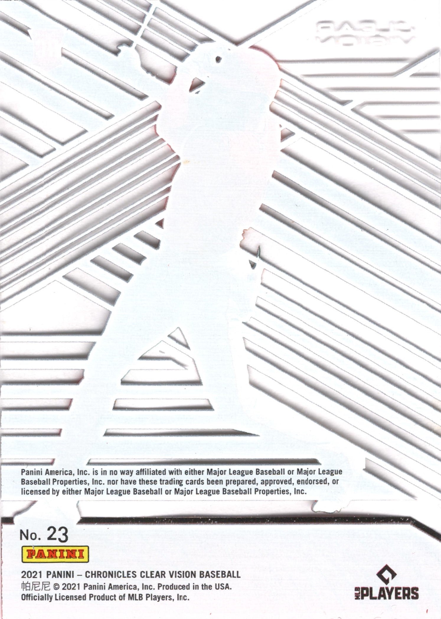 2021 Panini Chronicles Clear Vision #23 Jo Adell RC Los Angeles Angels