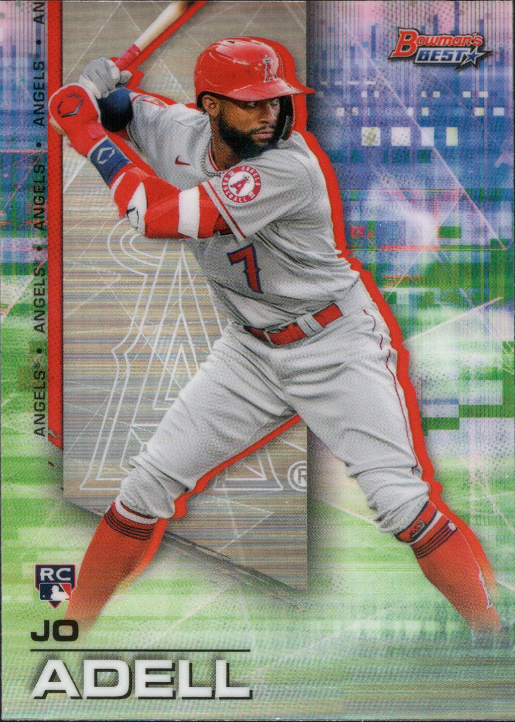 2021 Bowman's Best Refractor #89 Jo Adell ,RC Los Angeles Angels