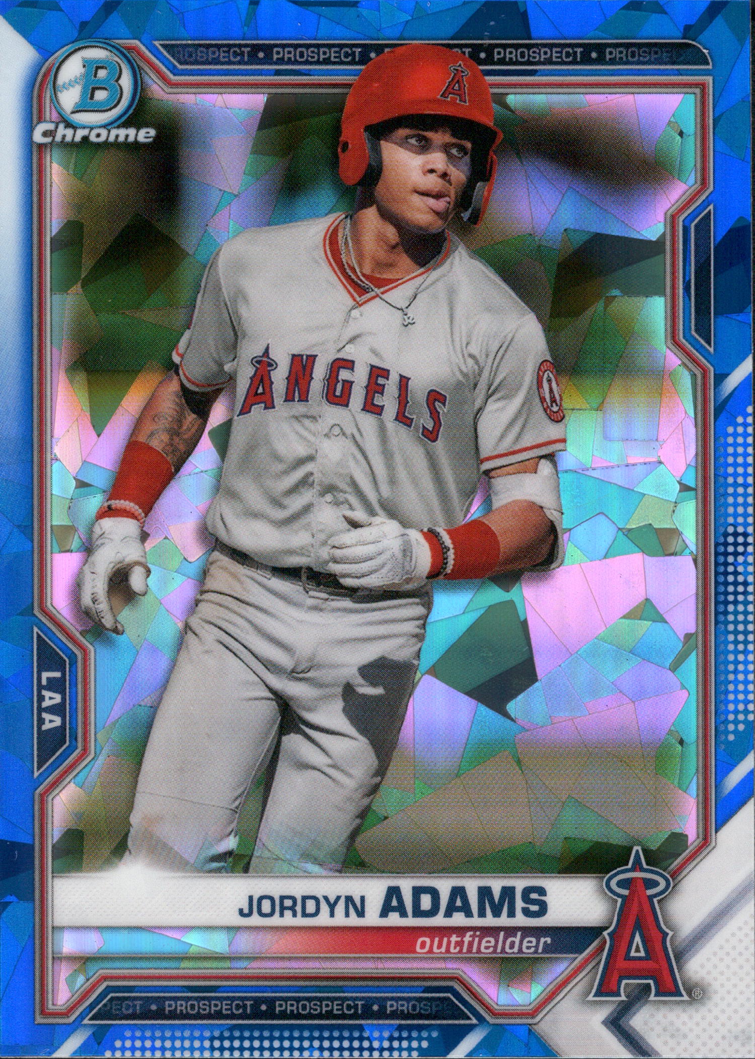 2021 Bowman Sapphire Edition #BCP-30 Jordyn Adams Los Angeles Angels