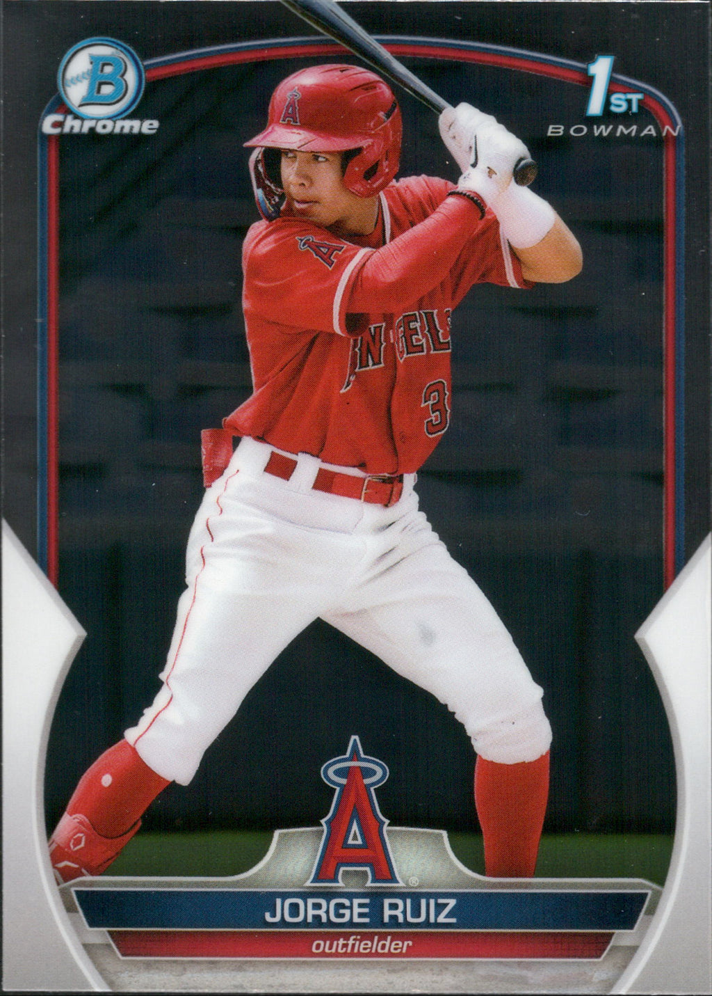 2023 Bowman Chrome Prospects #BCP-123 Jorge Ruiz Los Angeles Angels