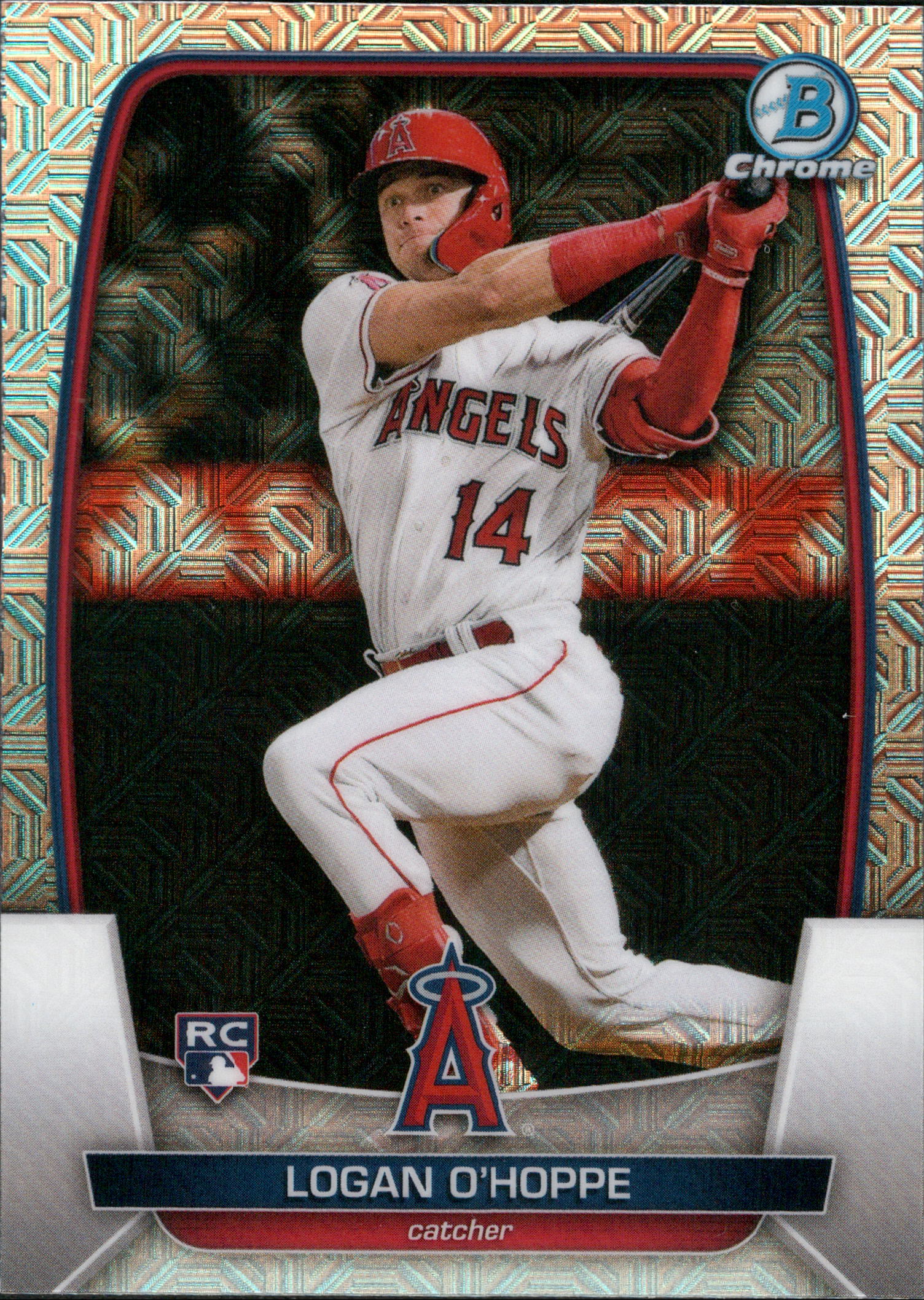 2023 Bowman Mojo Refractors #39 Logan O'Hoppe RC Los Angeles Angels