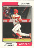 2023 Topps Heritage #318 Logan O'Hoppe RC Los Angeles Angels