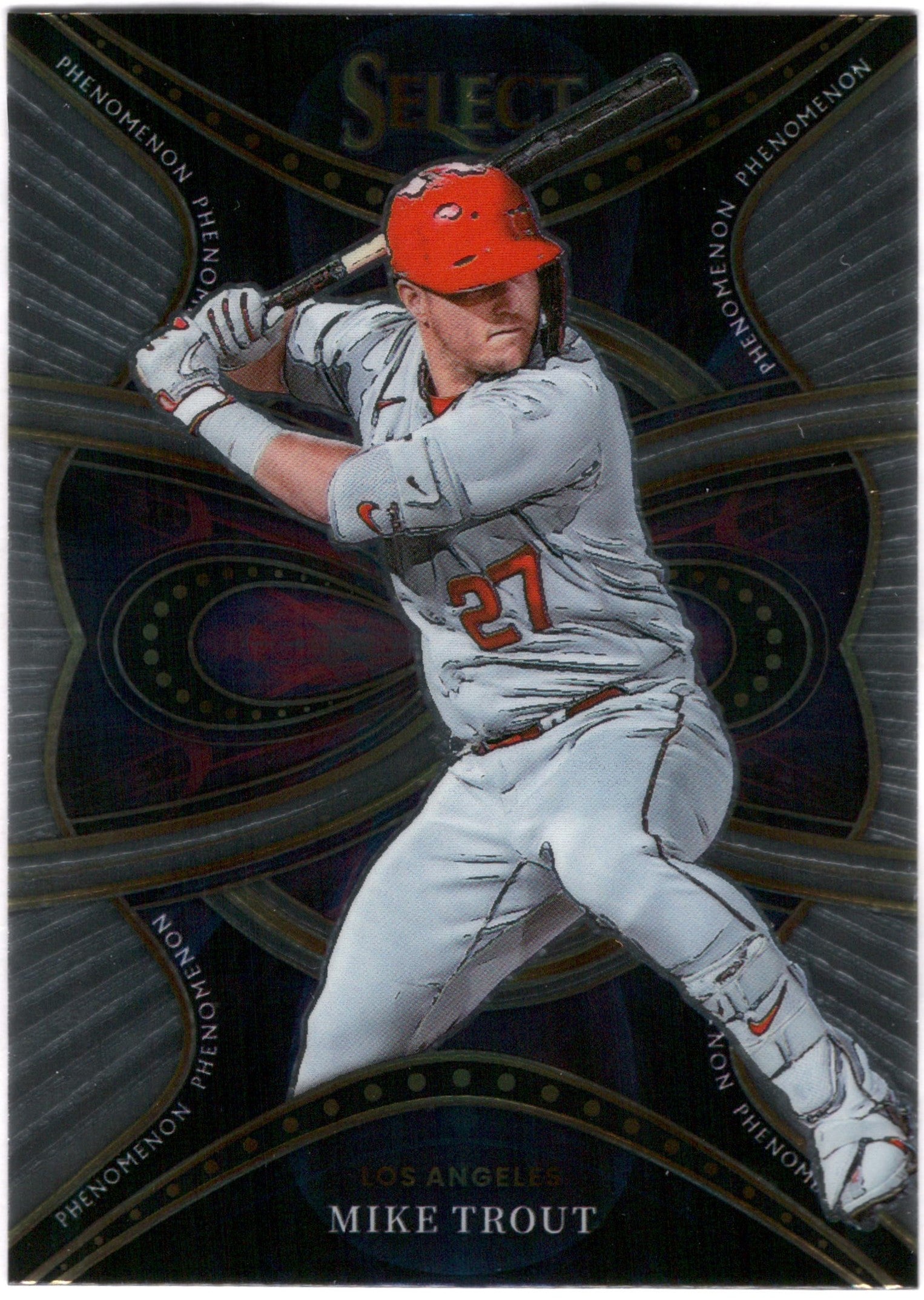 2022 Panini Select Phenomenon #P6 Mike Trout Los Angeles Angels