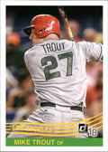 2018 Donruss : Back of Jersey #242b Mike Trout Los Angeles Angels