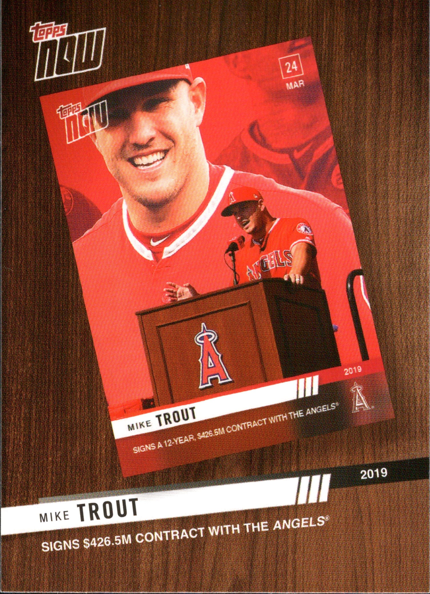 2020 Topps Topps Now Review 2019 #TNR-1 Mike Trout Los Angeles Angels