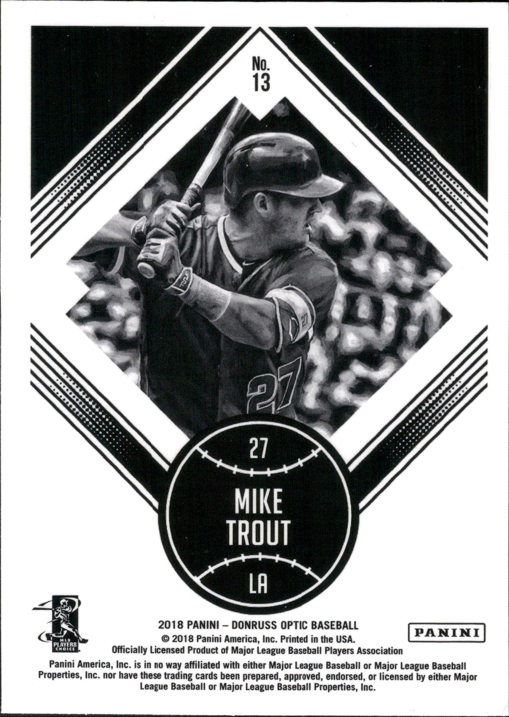 2018 Donruss Optic #13 Mike Trout Los Angeles Angels