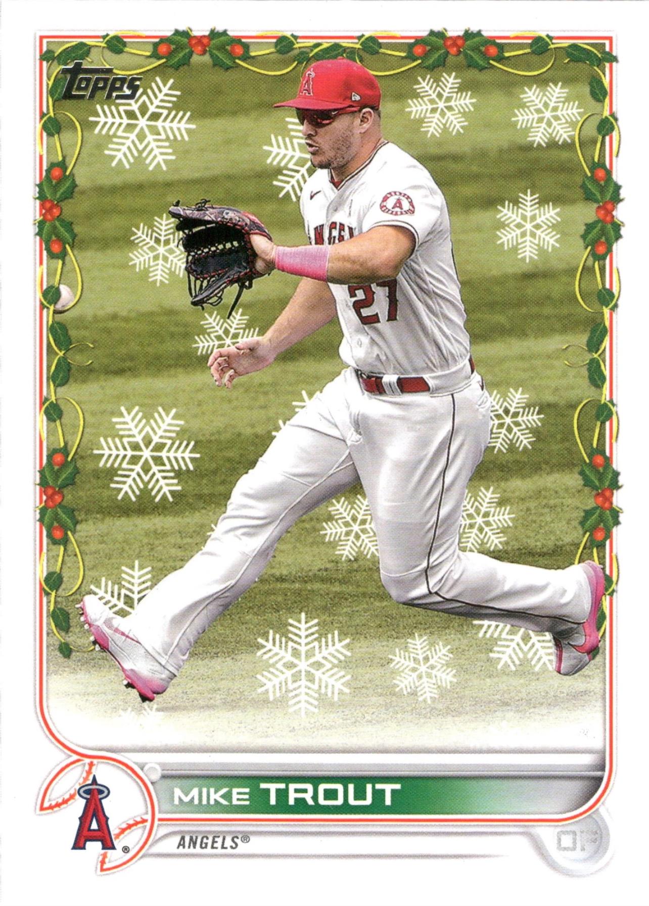2022 Topps Holiday #HW50 Mike Trout Los Angeles Angels