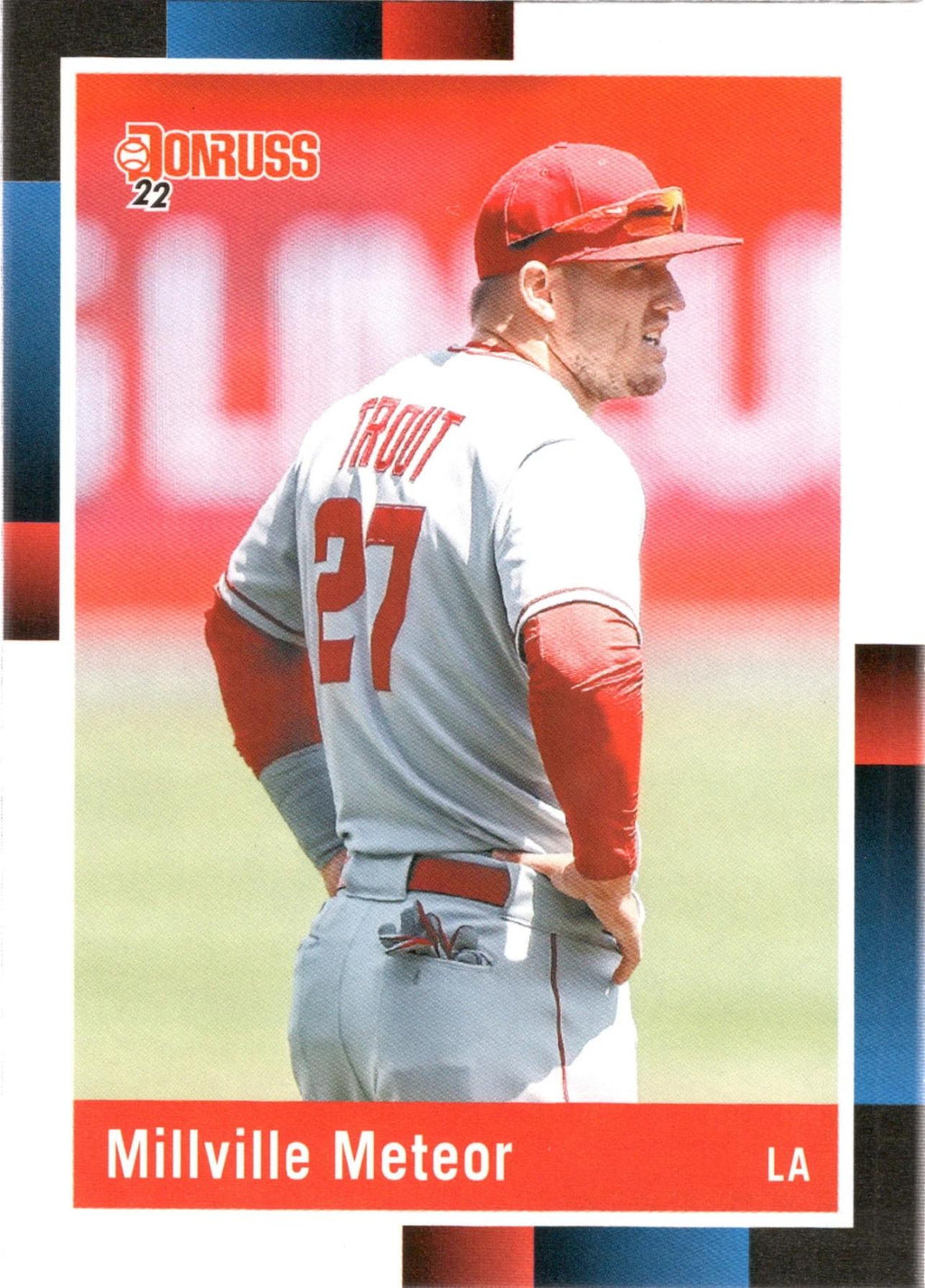 2022 Donruss Name VAR #265b Mike Trout Los Angeles Angels