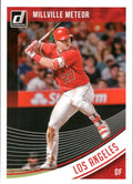 2018 Donruss Name VAR #155b Mike Trout Los Angeles Angels