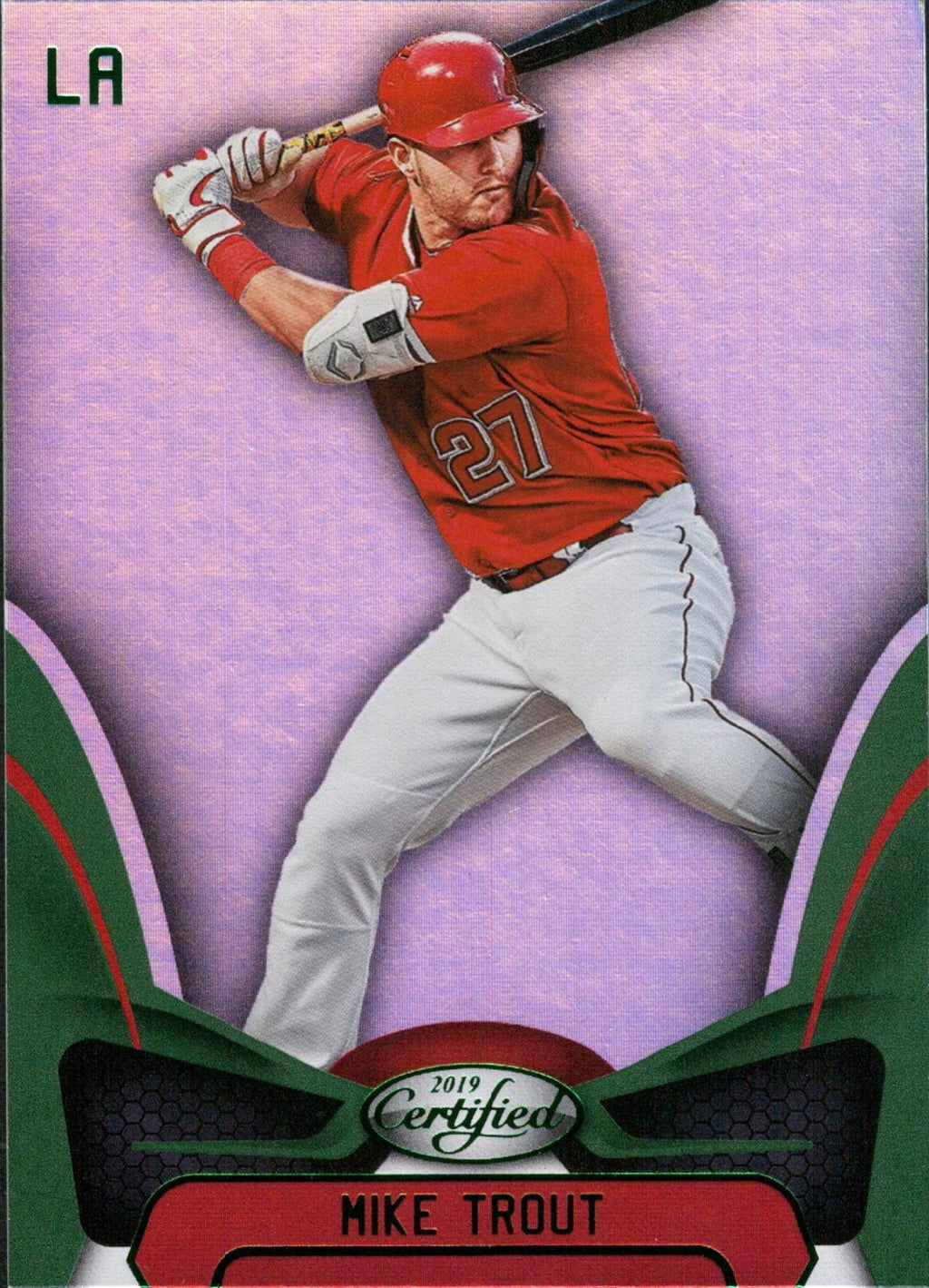 2019 Panini Chronicles Certified Green #1 Mike Trout Los Angeles Angels