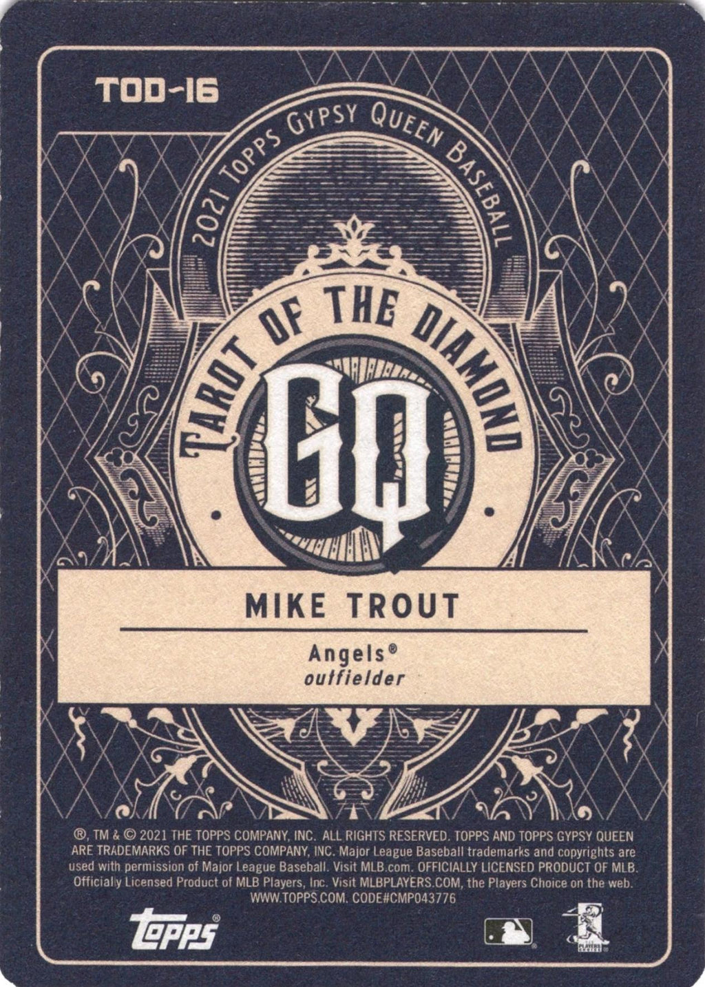 2021 Topps Gypsy Queen Tarot of the Diamond #TOD-16 Mike Trout Angels