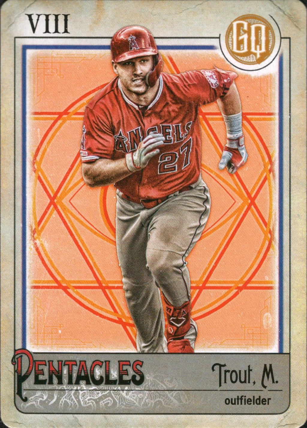 2021 Topps Gypsy Queen Tarot of the Diamond #TOD-16 Mike Trout Angels