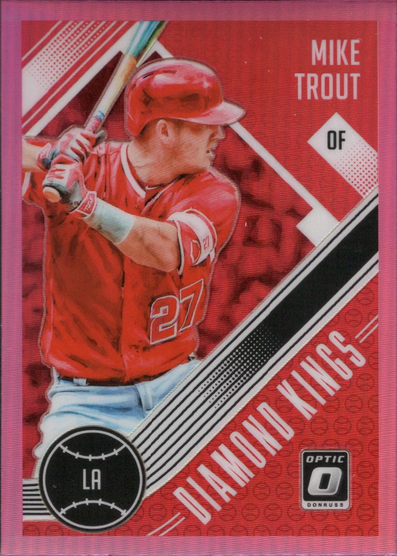 2018 Donruss Optic Pink #13 Mike Trout Los Angeles Angels