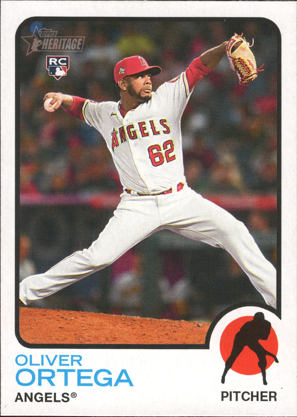 2022 Topps Heritage #714 Oliver Ortega RC Los Angeles Angels