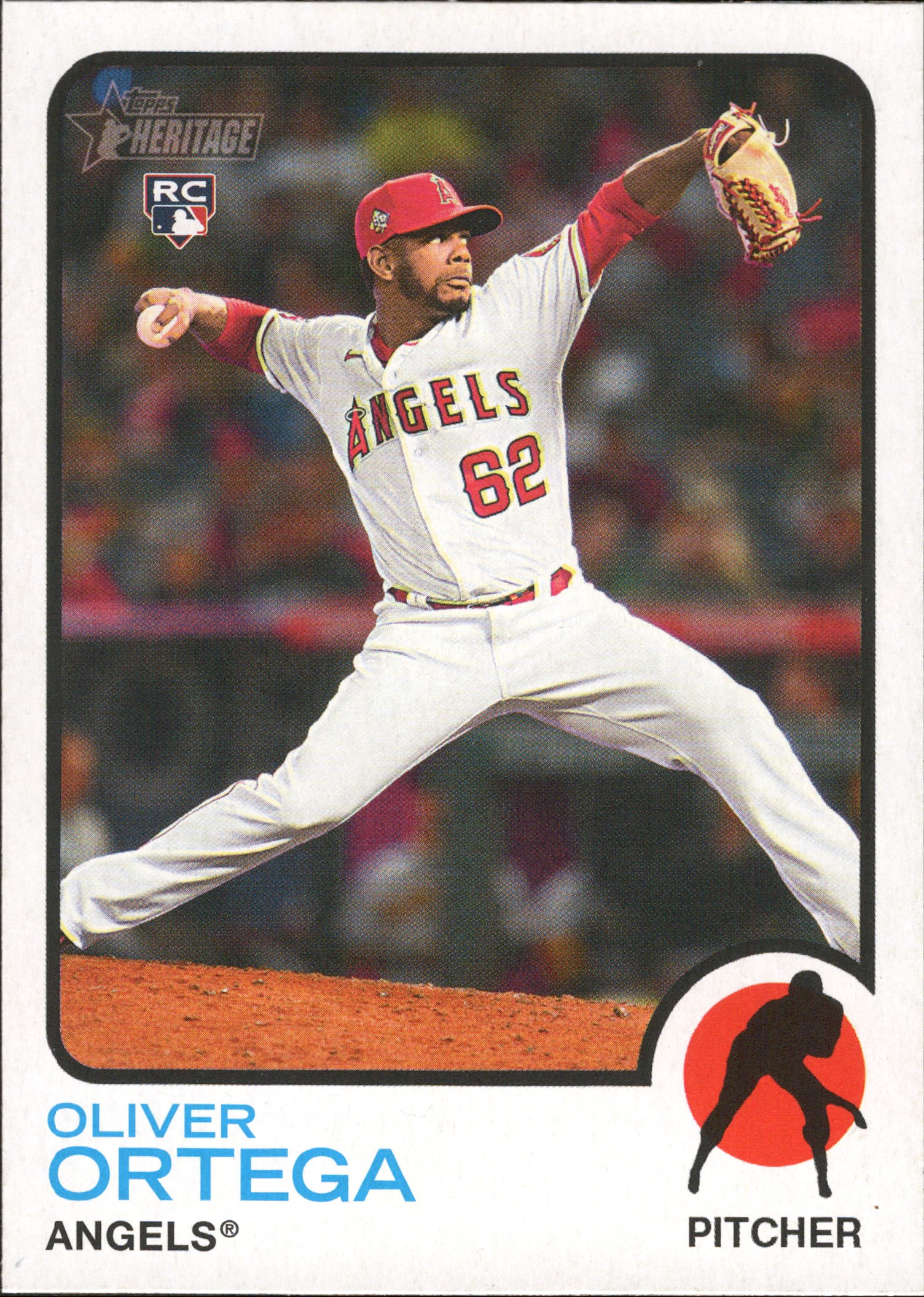 2022 Topps Heritage #714 Oliver Ortega RC Los Angeles Angels