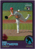 2022 Topps Heritage Chrome Purple Refractor #24 Reid Detmers RC Angels