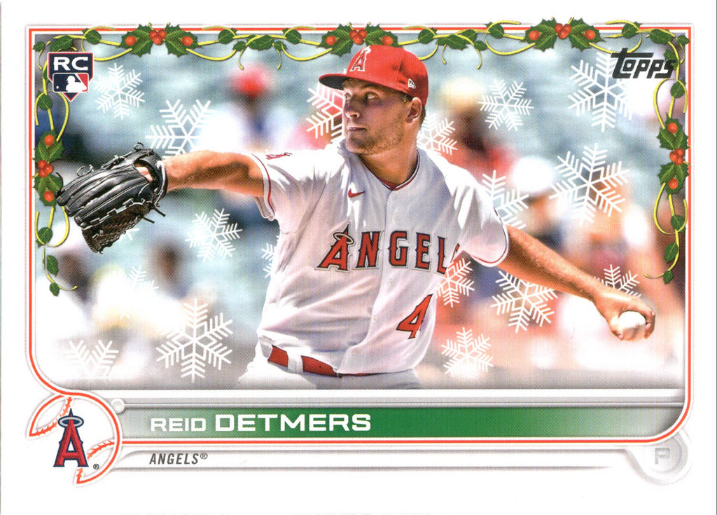 2022 Topps Holiday #HW147 Reid Detmers RC Los Angeles Angels