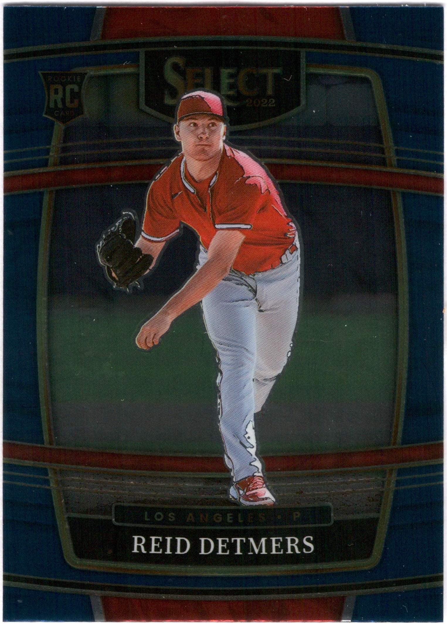 2022 Panini Select Blue Retail Base #16 Reid Detmers RC Los Angeles Angels