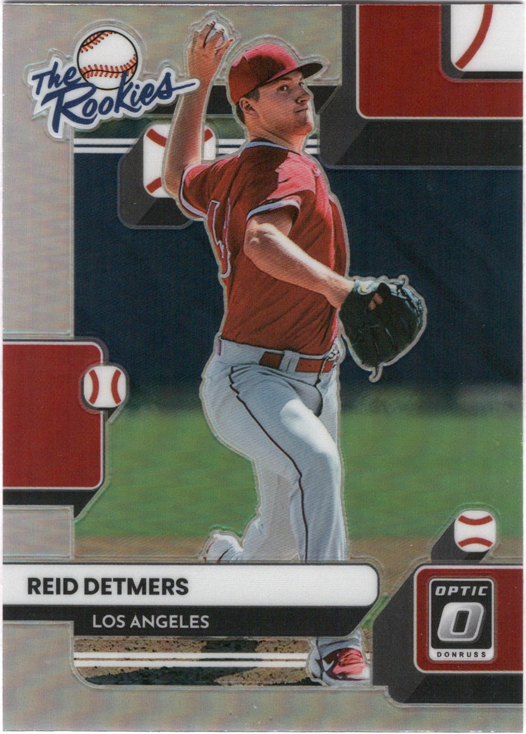 2022 Donruss Optic The Rookies Holo Prizm #TR-10 Reid Detmers RC Angels