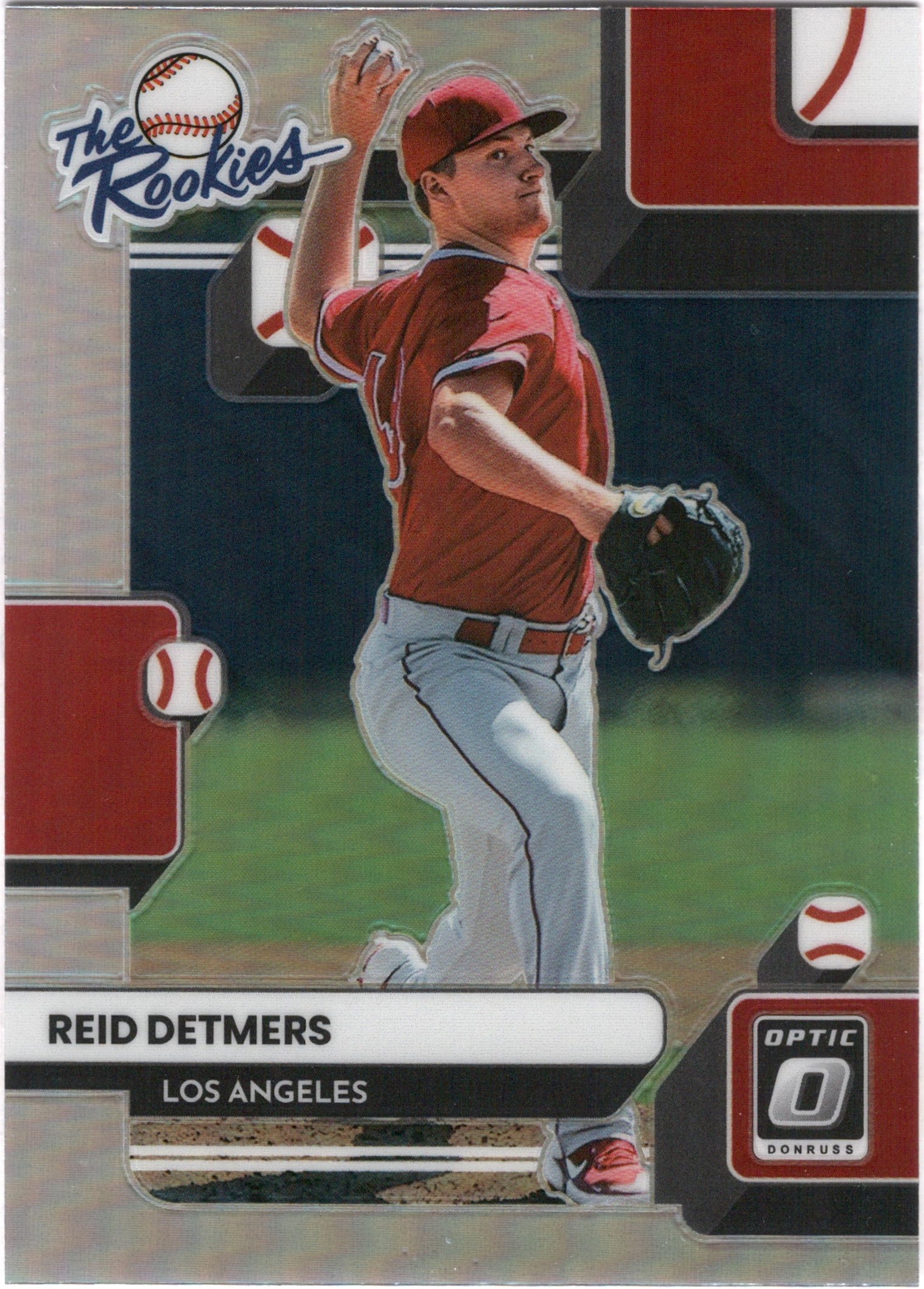 2022 Donruss Optic The Rookies Holo Prizm #TR-10 Reid Detmers RC Angels