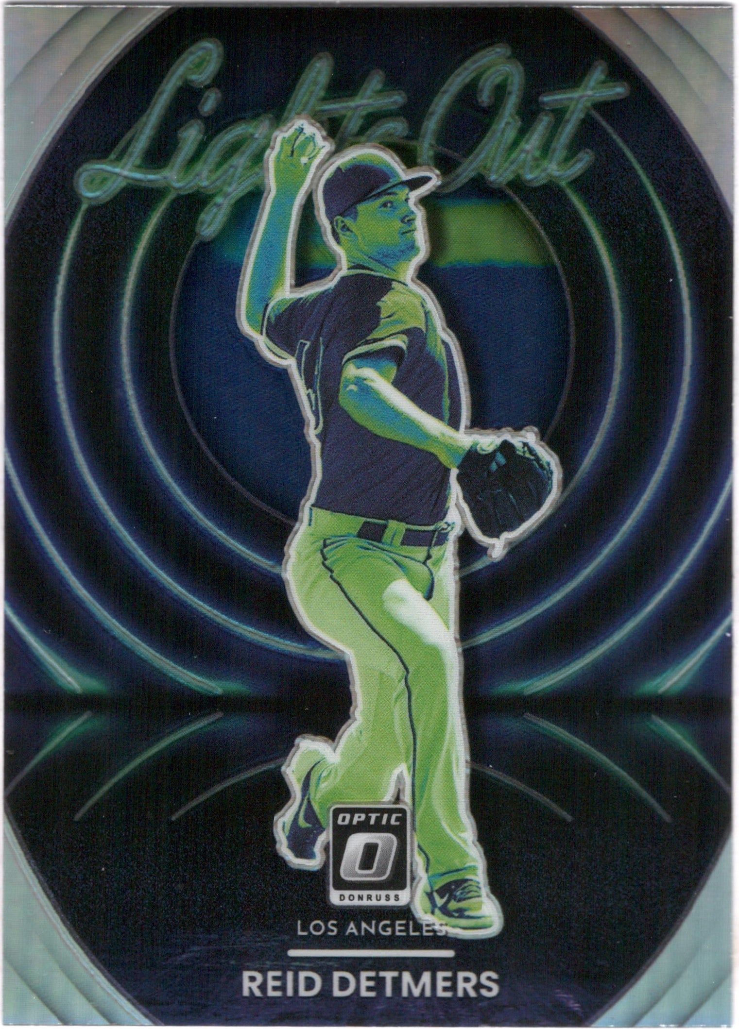 2022 Donruss Optic Lights Out Holo Prizm #LO-3 Reid Detmers Los Angeles Angels