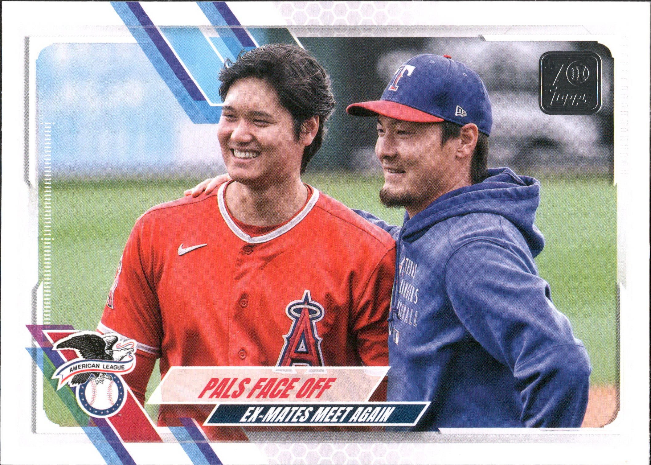 2021 Topps Update #US125 Pals Face Off (Shohei Ohtani / Kohei Arihara)