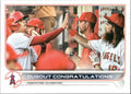 2022 Topps #416 Dugout Congratulations Los Angeles Angels