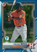 2021 Bowman 1st Edition Blue #BFE-56 Freudis Nova #/150 Houston Astros