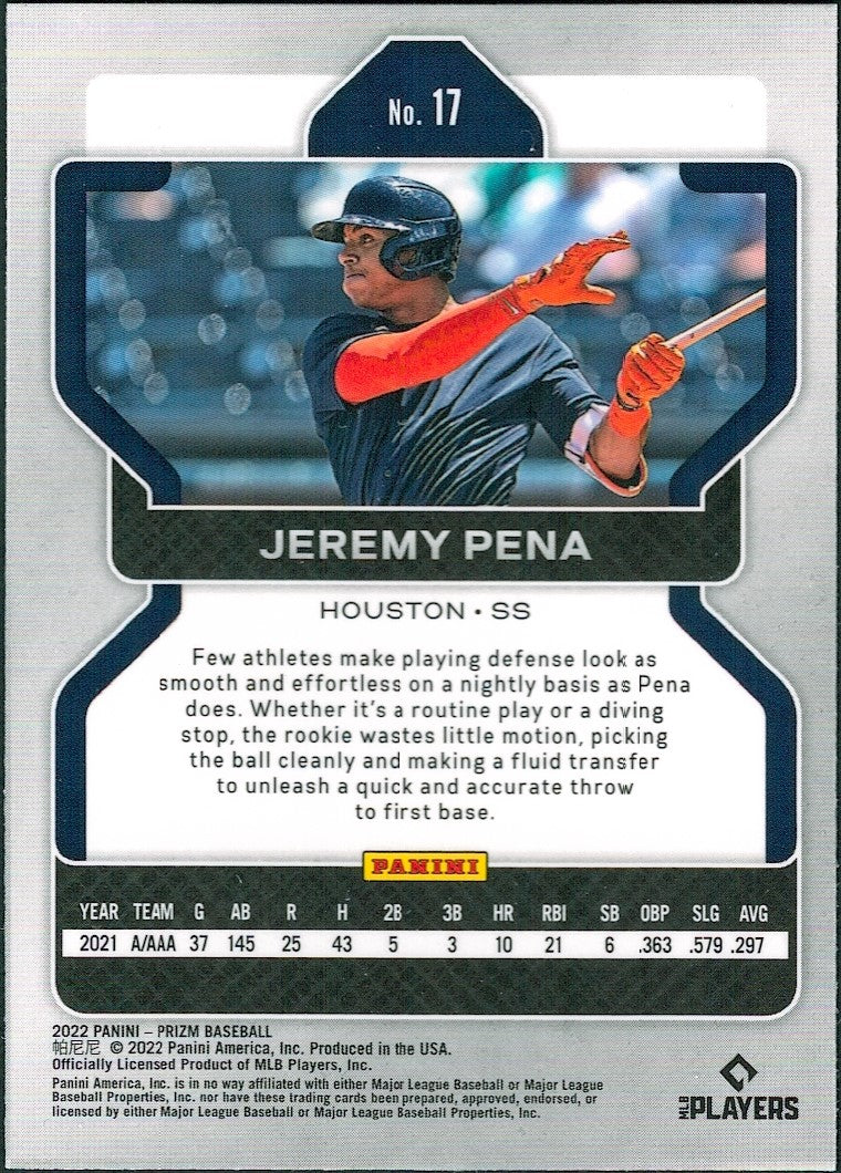 2022 Panini Prizm #17 Jeremy Pena RC Houston Astros