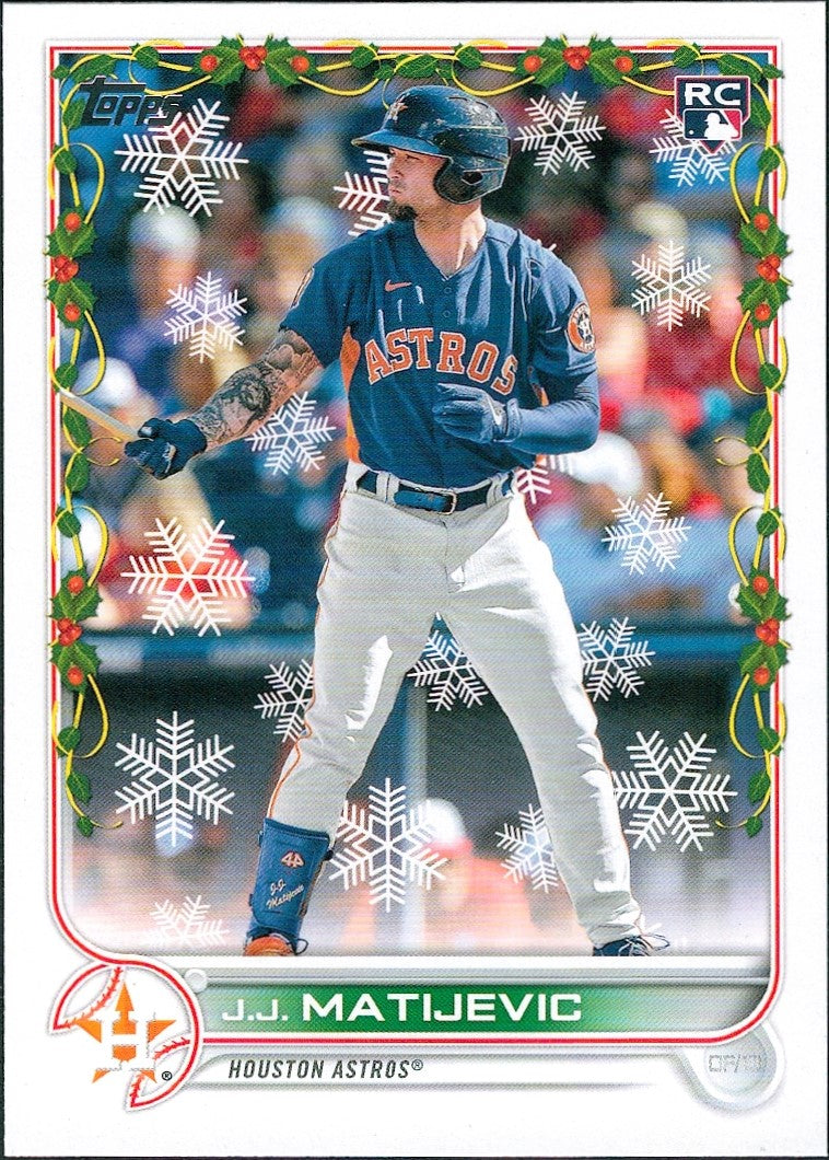 2022 Topps Holiday #HW136 J.J. Matijevic RC Houston Astros