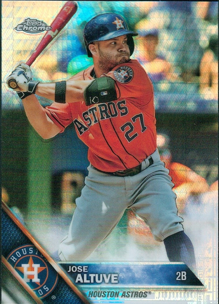 2016 Topps Chrome Prism Refractor #27 Jose Altuve Houston Astros