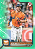 2022 Bowman Neon Green #35 Jose Altuve #/399 Houston Astros