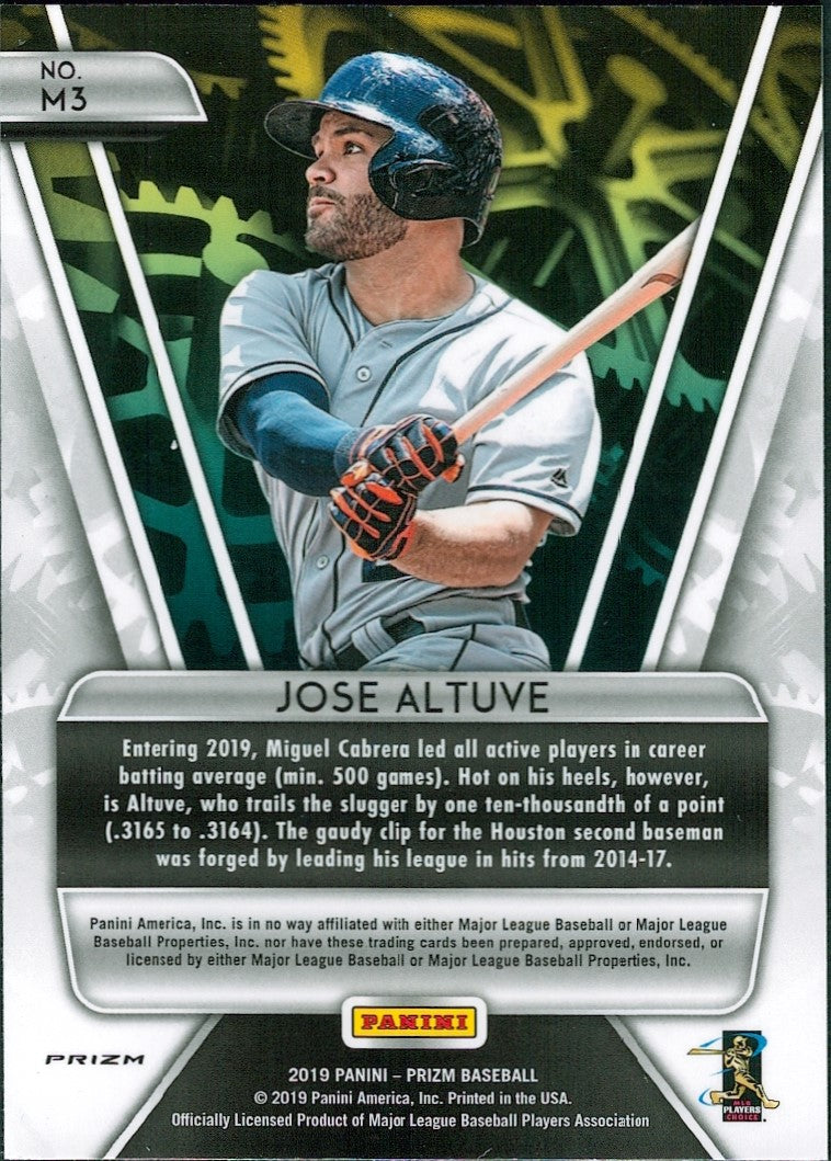 2019 Panini Prizm Machines Silver Holo #M3 Jose Altuve Houston Astros