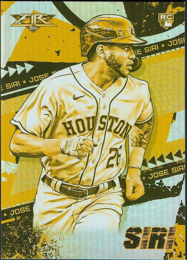 2022 Topps Fire Gold Minted #4 Jose Siri RC Houston Astros