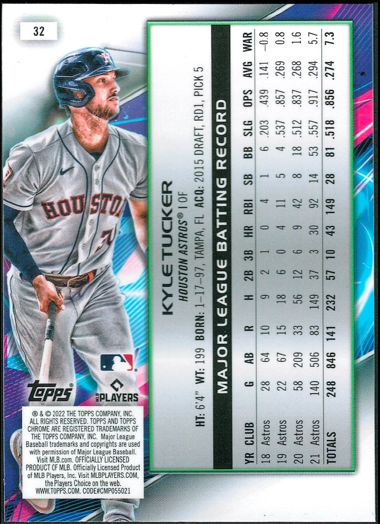 2022 Topps Chrome Cosmic #32 Kyle Tucker Houston Astros