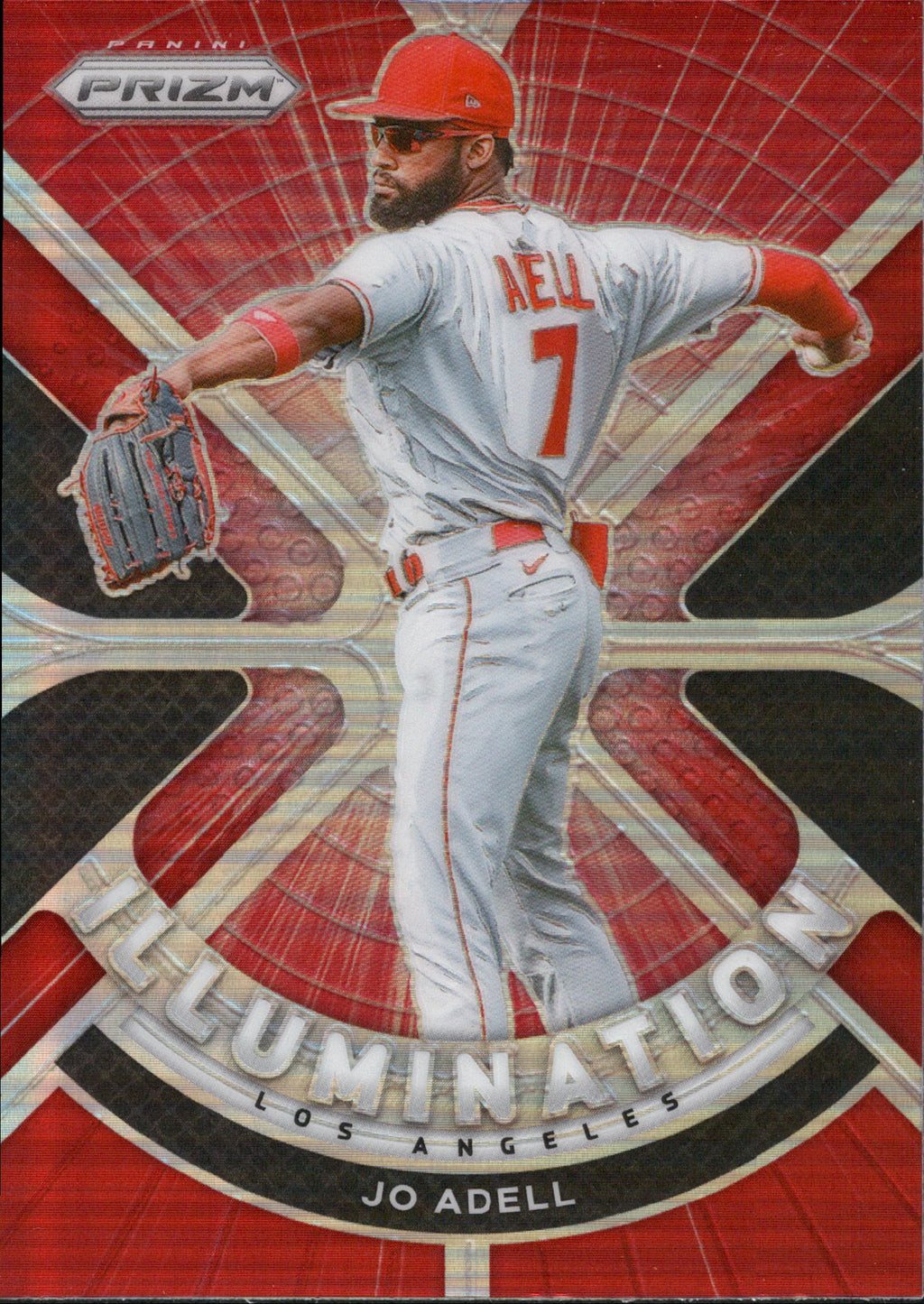 2021 Panini Prizm Illumination Red Prizm #IL-1 Jo Adell Los Angeles Angels